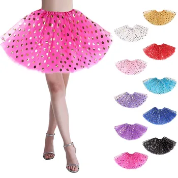 Женская сетчатая пачка юбка в горошек с пайетками балетная юбка пэчворк цвет радужная юбка танцевальная юбка принцесса юбка вечеринка костюм