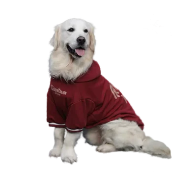 Одежда для щенков Осень-зима Одежда для больших собак Теплая толстовка с капюшоном Золотой ретривер Рождественская одежда для больших собак Костюм для собак