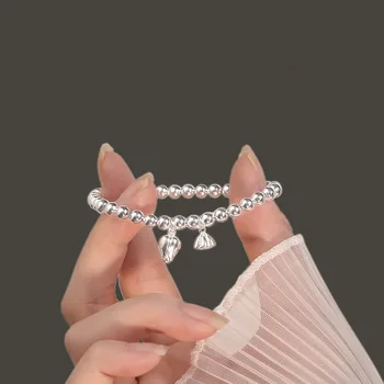 925 стерлингового серебра геометрической формы браслет очаровательный персонализированный браслет из бисера вечеринка подарок для женщин ювелирные изделия