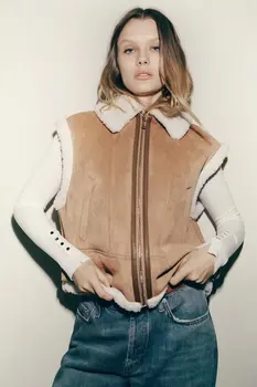2023 Европейский и американский женский новый продукт Женская уличная мода Интегрированная жилет Куртка