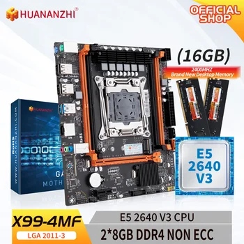 Материнская плата HUANANZHI X99 4MF LGA 2011-3 XEON X99 с Intel E5 2640 v3 с 2 * 8 ГБ памяти DDR4 NON-ECC Комбинированный комплект