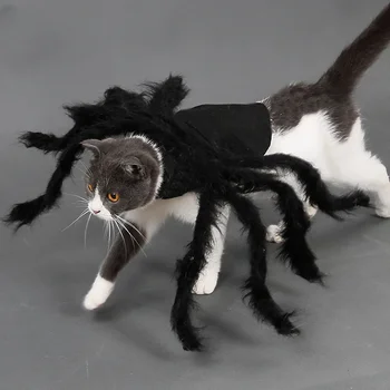 Костюм паука для домашних кошек и собак, одежда для косплея, костюмы для вечеринки на Хэллоуин для маленьких и средних собак