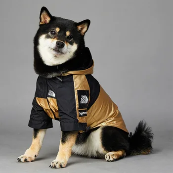 Одежда для собак Дождевик для маленьких больших собак Ветровка Французский бульдог Толстовка с капюшоном для собак Одежда Куртка Чихуахуа