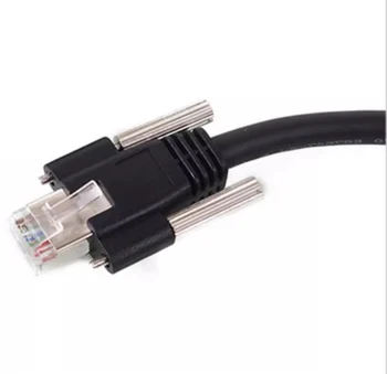 ПЗС-матрица Промышленный кабель для передачи данных Механическое оборудование Кабель Gigabit Ethernet RJ45 Прямой на RJ45 Horzontal с барашковыми винтами