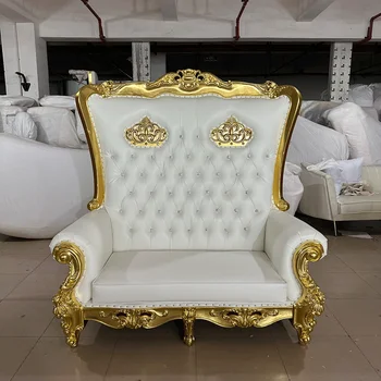 Роскошные изысканные свадебные диванные кресла King Throne Crown для банкетных мероприятий, украшения для вечеринок на продажу