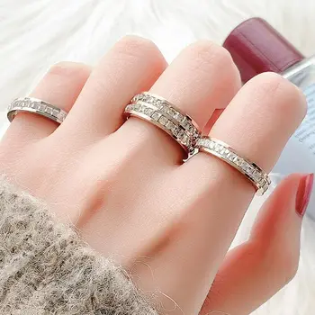 14-каратное золото однорядное/двухрядное женское кольцо Mosan Diamond D цвет VVS1 Подарок на свадьбу/помолвку/вечеринку/юбилей/валентинку