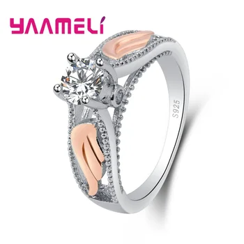 Классическое простое элегантное женское кольцо в элегантном стиле 925 пробы из стерлингового серебра ювелирные изделия аксессуары прекрасный свадебный / аниверсакровый подарок оптом