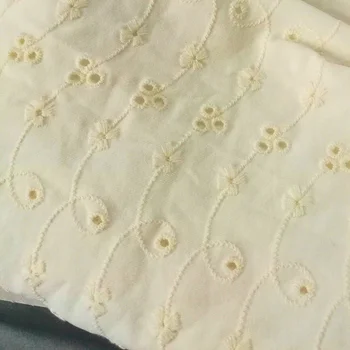 Эластичная кружевная ткань с люверсами Трикотажные ткани Хлопок/спандекс Трикотаж с вышивкой Кружево молочно-белое и черное 130см шириной