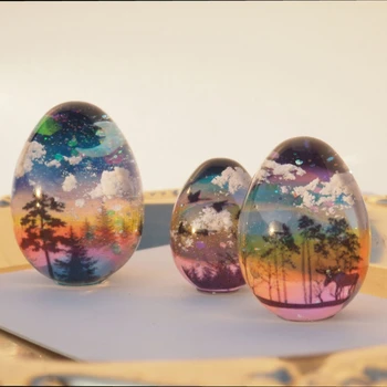 3D Egg Resin Mold Ювелирные изделия Литейная форма для DIY Ожерелье Брелок Кулон Изготовление