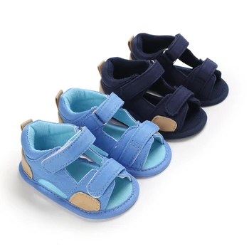 VALEN SINA Летняя детская обувь Sandales Малыш Девочка Мальчик Холщ Сандалии Нескользящие First Walker Кроватка Обувь для 0-18 месяцев