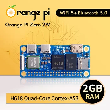 Orange Pi Zero 2 Вт 2 ГБ ОЗУ DDR4 Мини-ПК Allwinner H618 Orange Pi Zero 2 Вт WiFi BLE SBC Одноплатный компьютер Zero2W