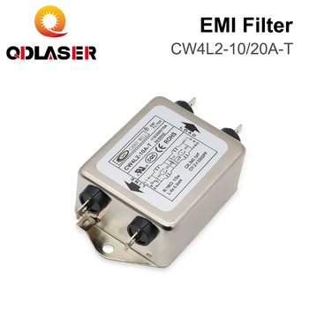 QDLASER EMI фильтр однофазной мощности CW4L2-10A-T / CW4L2-20A-T 115/250 В переменного тока 10 А / 20 А 50/60 Гц для лазерного гравировально-режущего станка