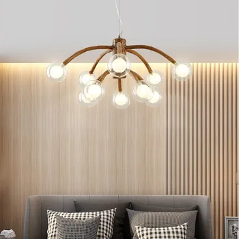 Современная светодиодная лампа для гостиной Nordic Creative Спальня Ресторан Подвесные светильники Персонализированный стеклянный шар Волшебный боб Молекулярные лампы