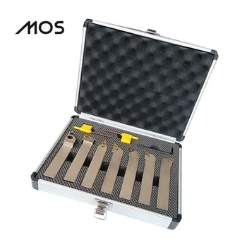 MOS 7 комплектов 20-миллиметровых никелированных держателей токарных инструментов с футляром для комбинированной резки металла