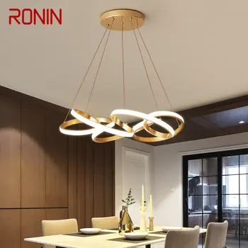 RONIN Постмодернистский подвесной светильник Винтажные креативные кольца LED 3 цвета Художественные светильники для домашнего декора Столовая Спальня