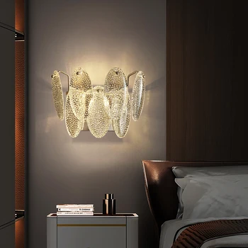 хрустальный настенный светильник спальня прикроватная гостиная свет украшение дома роскошная лестница креативное настенное освещение