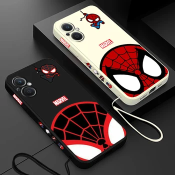 Marvel Avengers Super SpiderMan OPPO Чехол для телефона Find X5 X3 X2 Lite Pro Neo A5 A53 A94 4G 5G Жидкость Левая веревка Мягкая обложка