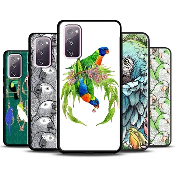 Красочный чехол для попугаев для Samsung Galaxy S22 Ultra S20 FE S8 S9 S10 e Note 10 Plus Note 20 S21 Ultra Coque