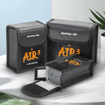 Sunnylife для аккумулятора DJI Air3 Взрывозащищенная сумка для хранения аккумулятора Высокотемпературная огнестойкая защитная сумка