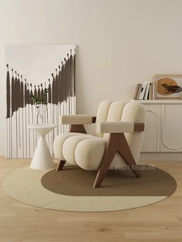 Ji Ji Feng гостиная одноместный диван кресло дизайнер диван для спальни японский кремовый ветер балкон кресло для отдыха