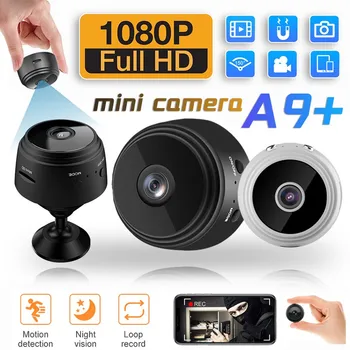 A9 + Мини WIFI Камера Real 1080P HD Обнаружение движения Видео ночного видения Видеокамера Наружная домашняя безопасность Беспроводная IP C