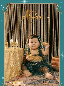 Детская фотография тематическая одежда Жасмин Принцесса Девочки Сто День Фото и Годовалая Фотография Одежда