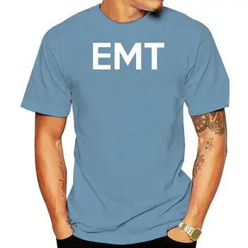 Модная футболка с хлопчатобумажной короткой рукавой EMT Парамедик Неотложная медицинская помощь Передняя и задняя части Mes Высококачественные футболки