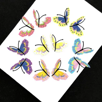 2pc/pair гладильная бабочка вышитые нашивки для одежды утюг на вышивке наклейки аппликация животное украшение значок парче