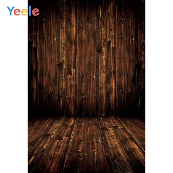 Yeele Темно-коричневые деревянные доски Настенный пол Фотографические фоны Портрет Ребенок Фотография домашних животных Фоны для фотостудии