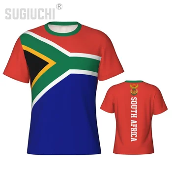 Обтягивающая спортивная футболка Флаг Южной Африки Южная Африка 3D для мужчин Женщины Футболки Джерси Одежда Футбол Футбольные болельщики Патриотическая футболка