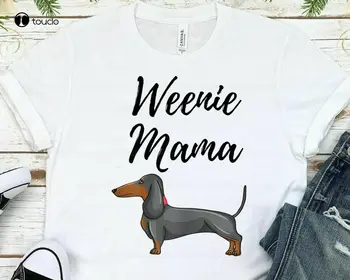 Женская футболка Weenie Mama Funny Dachshund Lover Weiner Dog Gift