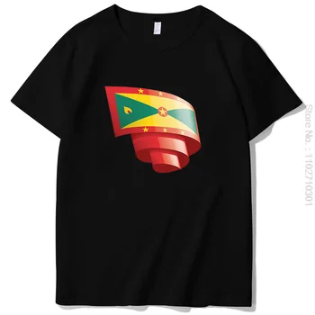 Скрученный флаг Гренады Футболки с графическим рисунком ко Дню гренадцев Футболка оверсайз с коротким рукавом Футболки Топы Летняя футболка с о-образным вырезом Мужская одежда