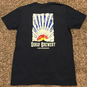 Ouray Brewery Colorado Официальный логотип штата Логотип Мужская футболка Размер Средний