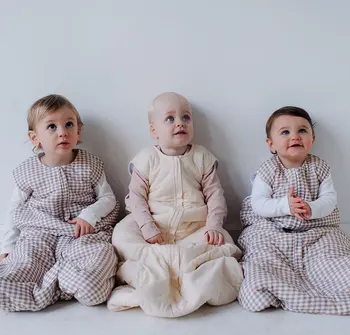 Зимний спальный мешок Детские спальные мешки для новорожденных Хлопковая марля Пижамы Детские анти-пинки Одеяло Детская пижама Постельное белье Осень